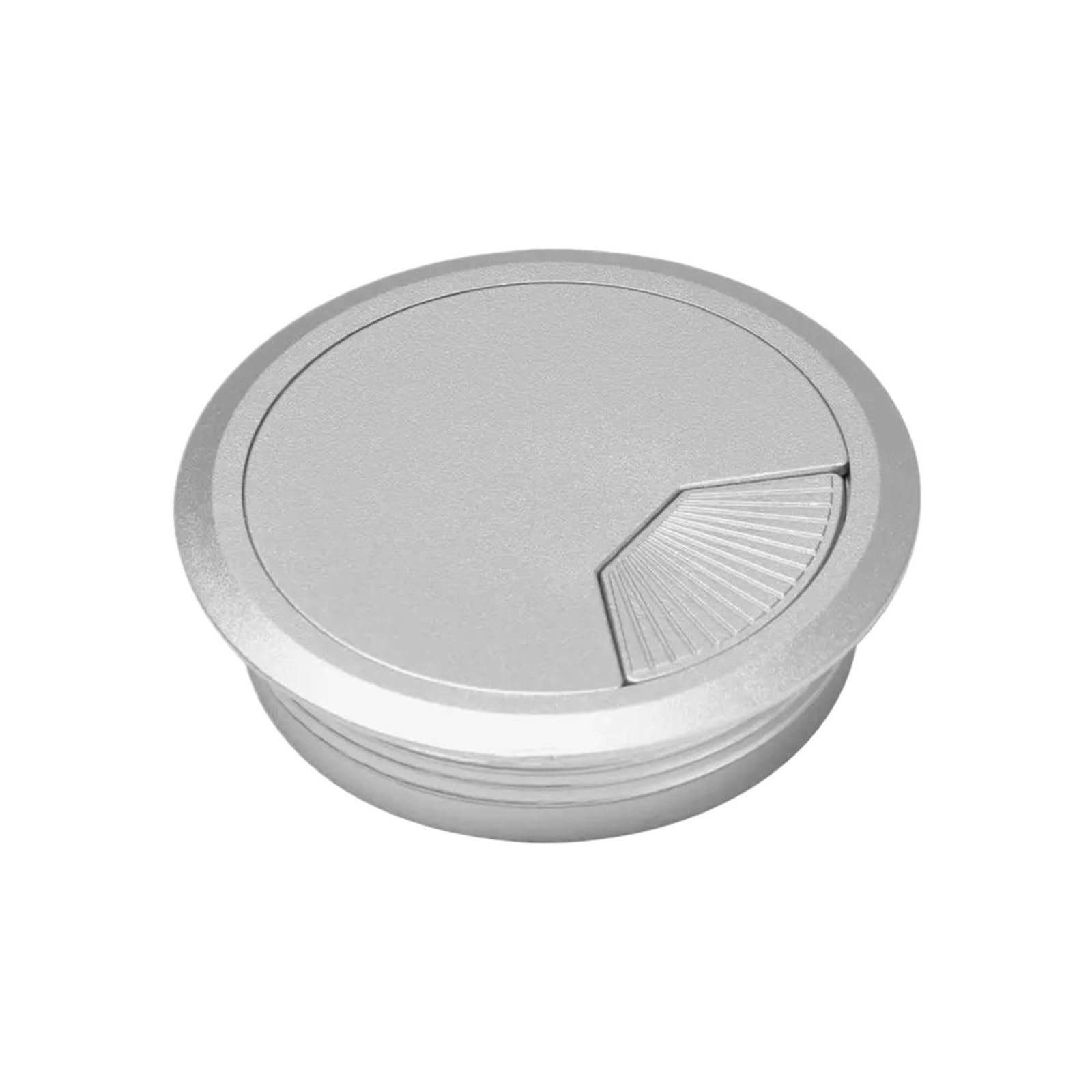 Desk Cable Grommet 50PC 60/80mm Desk Table Plastic Wire Hole Cover Computer Grommet Line Box Fastener(Silver,80mm)
