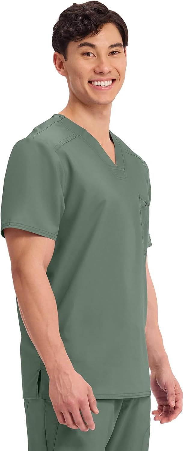 Cherokee Scrub for Men's Tuckable V-Neck Top with 1 Chest Pocket, Pen Slot, Ultra Soft, Durable, 2-Way Stretch Fabric- WW690 - Image 5