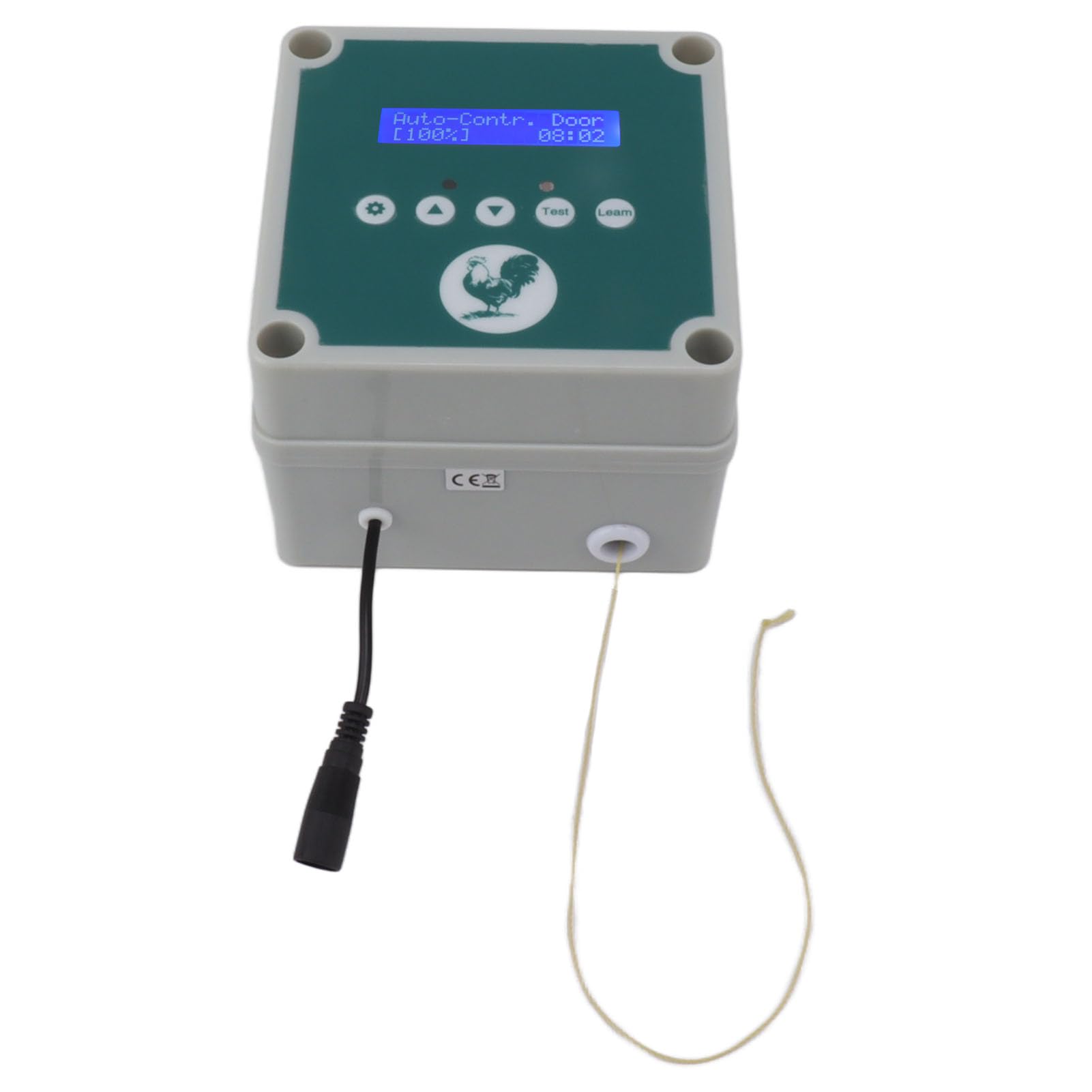 Kit de Motor Eléctrico para Puerta de Aves de Corral, Modo de Sensor de Luz de 100 a 240 V, Abridor Automático de Puerta de Gallinero ABS para Granja (Enchufe de la UE)