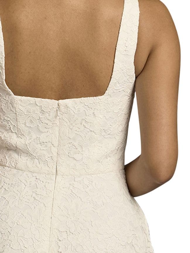 David's Bridal Tank Square Neck Lace A-Line Wedding Dress3
