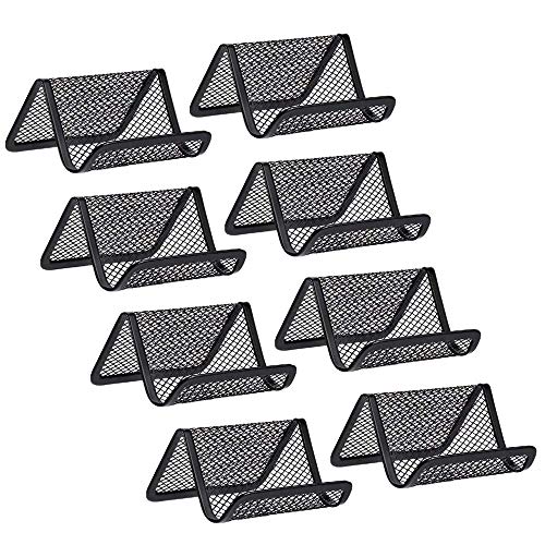 Organisateur de cartes de visite en filet noir Rocutus de bureau lot de 8