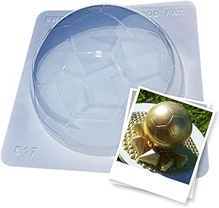 BWB 817 Moule spécial 3 parties Balle spéciale de football 1 kg avec silicone pour chocolat chaud 1 trou 0,4 – 1 kg de polycarbonate tridimensionnel