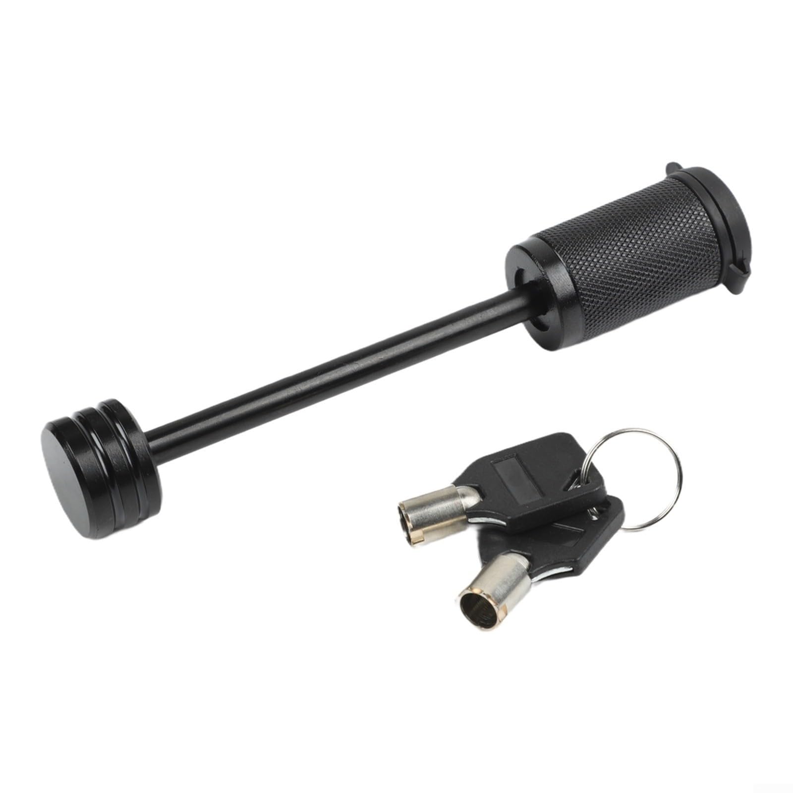 Für Schwerlast-Anhänger-Schlossstift, 0,6 cm Durchmesser, 9,5 cm Spannweite, Schlüsselkupplungsschloss für LKW, Wohnmobile, Boote, schwarz