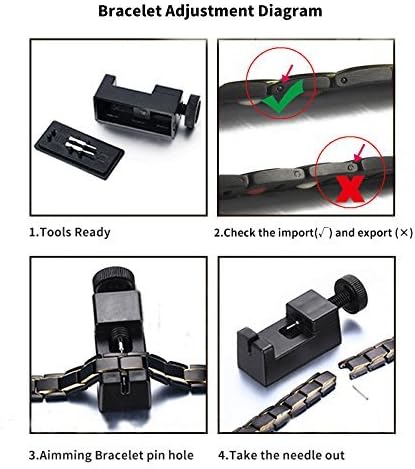 Miniatura 7 de XUANPAI Pulseras de alerta médica para hombres y mujeres con grabado gratuito ajustable de acero inoxidable para emergencias médicas de