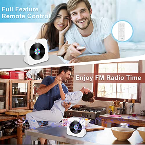 Austepax Cd Player With Bluetooth - Desktop Cd Players For Home With Lcd Screen Display Built In Hifi Speakers Support Timed Music On/Off Cd Bluetooth Fm Usb Sd Aux Protable Cd Player For Kids Gift. #TOP5