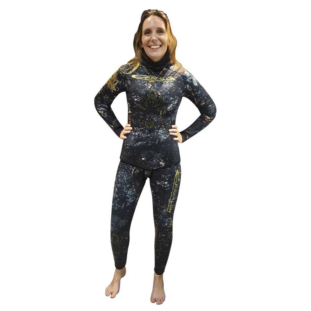 EPSEALON Lotus Femme Néoprène Pantalons 5 mm Women Combinaison Chasse sous-Marine plongée pêche apnée apnea Freediving Spearfishing Wetsuit Jacket
