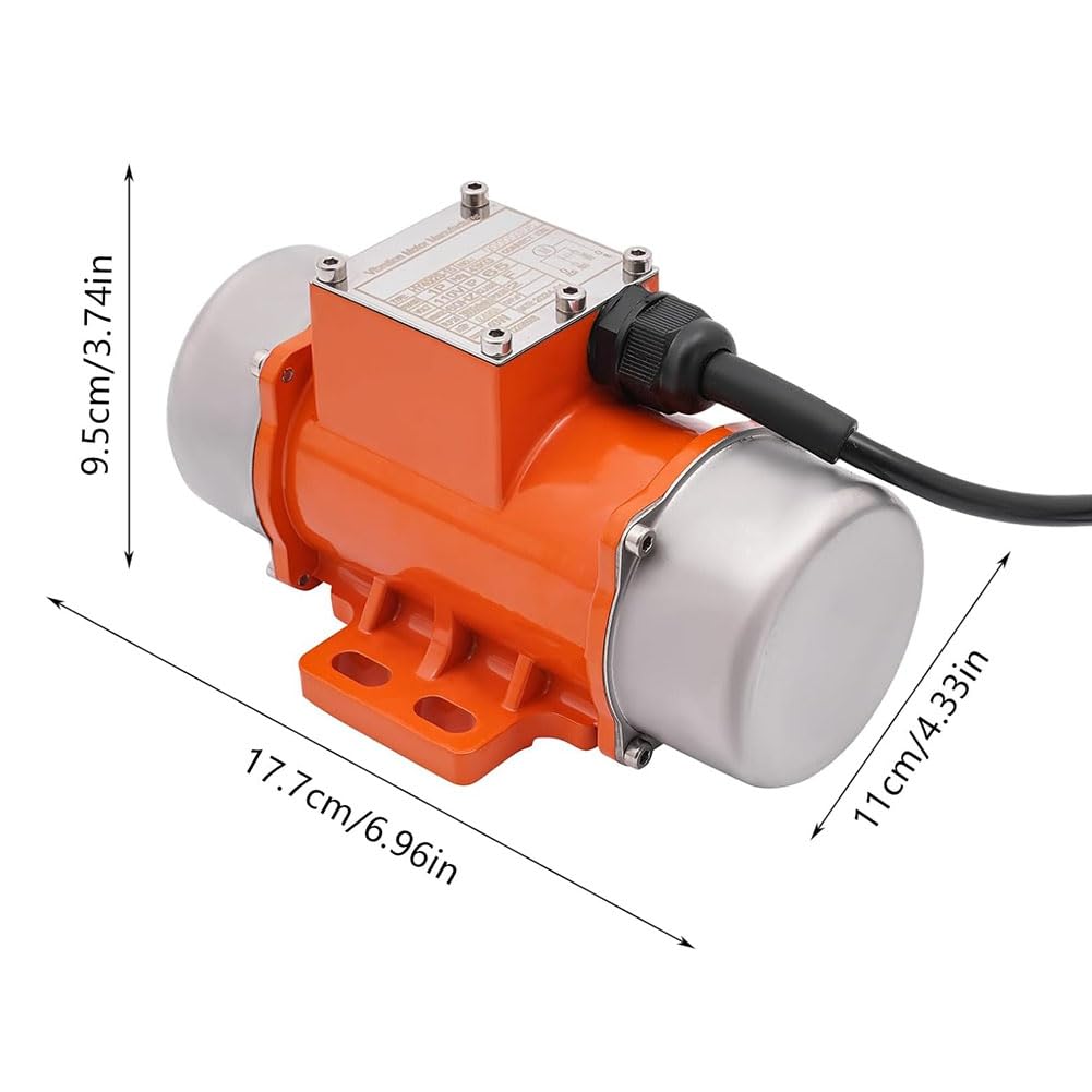Motore di vibrazione per vibratore a calcestruzzo 60 W, motore di vibrazione a calcestruzzo a 9 velocità AC 110 V 3600 /Min, vibratore per calcestruzzo con alloggiamento in lega