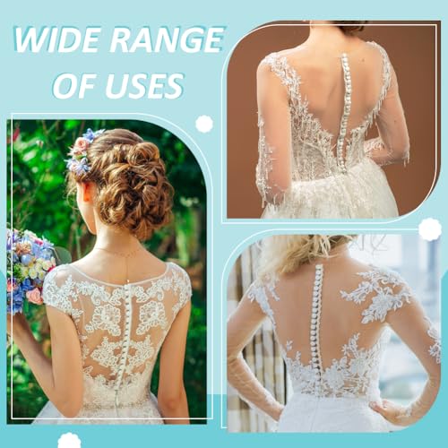 Boutons recouverts de tissu blanc WEBEEDY avec élastique pour couture de robe