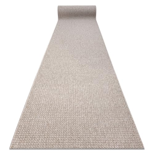 rugsx Tapis de Couloir Casablanca Loop - Tapis bouclé Doux, résistant, Facile d’Entretien, pour Salon, Chambre, Cuisine, Compatible Chauffage au Sol, Beige 100x580 cm