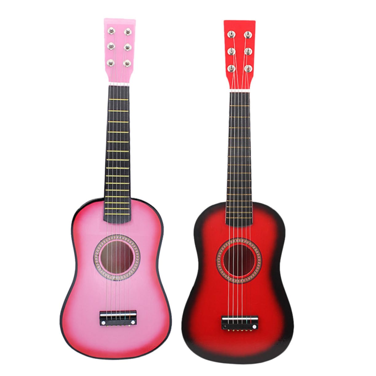 ifundom Mini Acoustic Guitar for Beginners Vintage Style Folk Instrument for Lovers Red