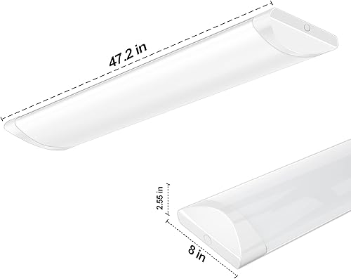 Miniatura 8 de ANTLUX Luces LED envolventes de 4 pies, 50 W5500 lm, 3 colores de temperatura regulable, luces LED de techo empotradas de 4 pies, lámparas LED de 48