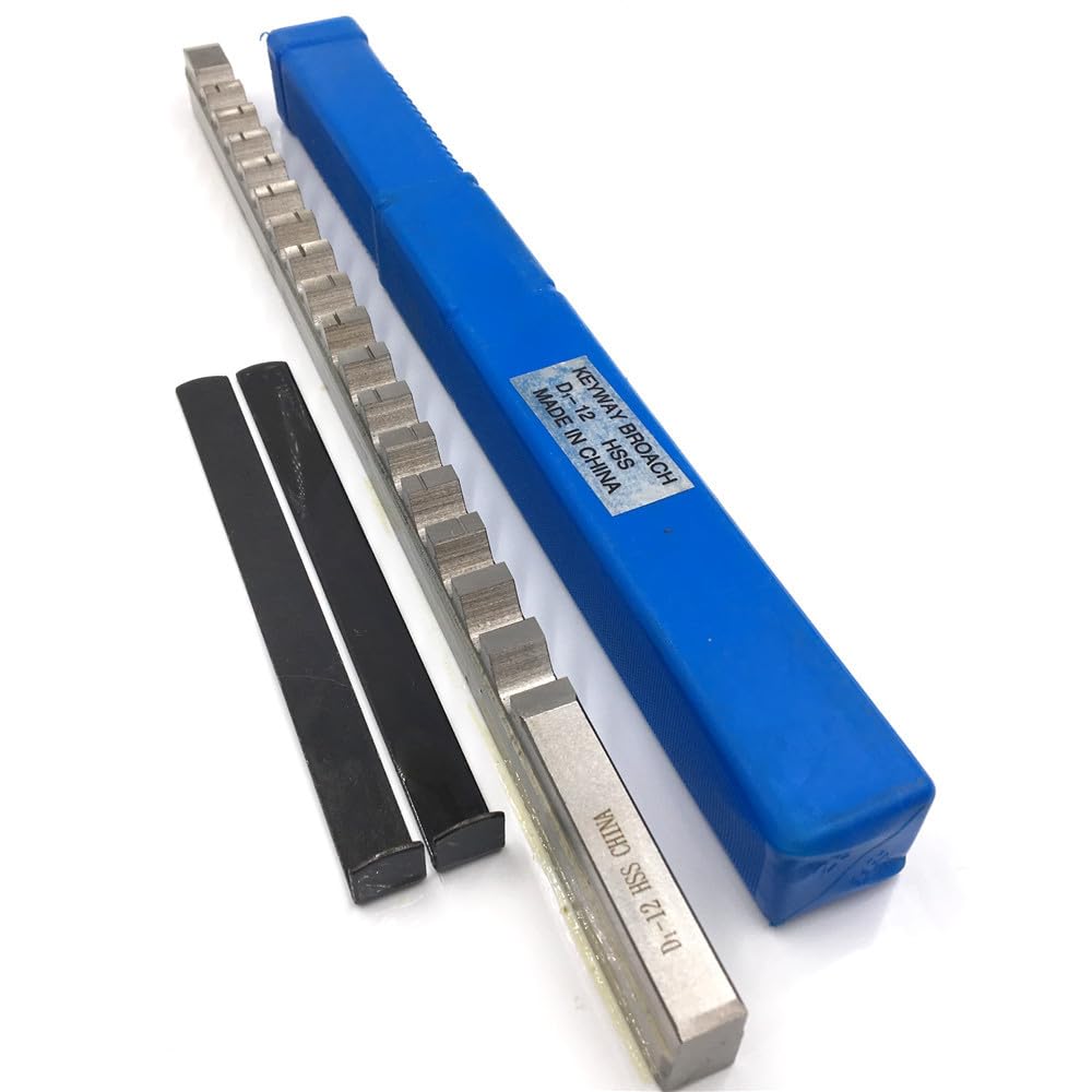 B Push Type 4mm Keyway Broach & Shim Metric Size HSS Keyway Broaches Lathe Cutting Tool (4mm B)