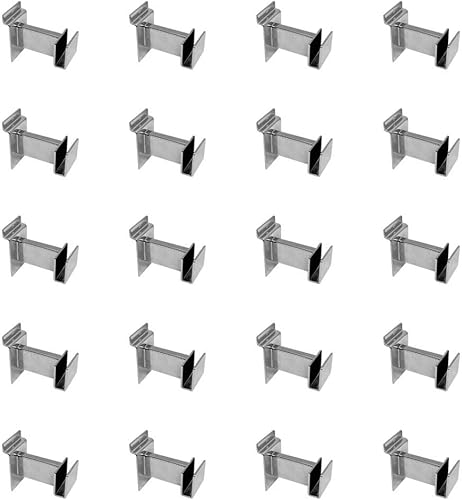 20 PCS 3" SLATWALL HANGRAIL Soporte de 1-34" X 12" Rectangular Tube-Chrome