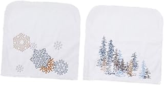 MARMERDO 2 Peças Capa Traseira De Cadeira De Natal Capa Felpuda De Cadeira De Jantar Capa De Decoração De Cadeira De Natal Capas Para Cadeiras De Jantar Capas De Cadeira De Natal Capa De