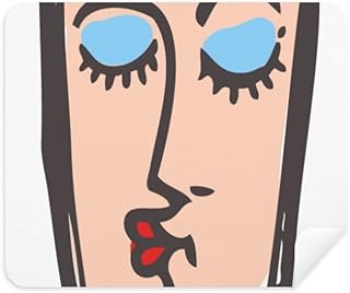 Kiss Face Sketch Emoticons Cleaning Cloth Screen Cleaner 2pcs Suede Fabric
