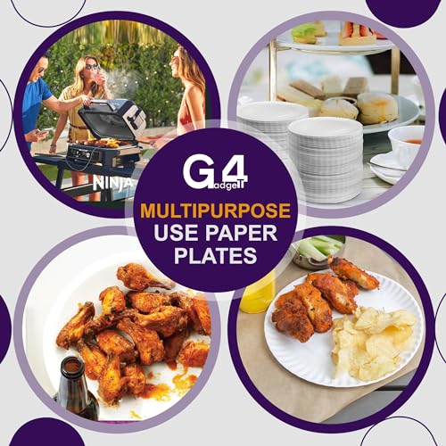 G4GADGET 100 Paper Plates 23cm - 9inch Paper, Disposable, Party - Image 8