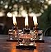 TIKI Brand Mixed Material Votive Tabletorch 3-pk