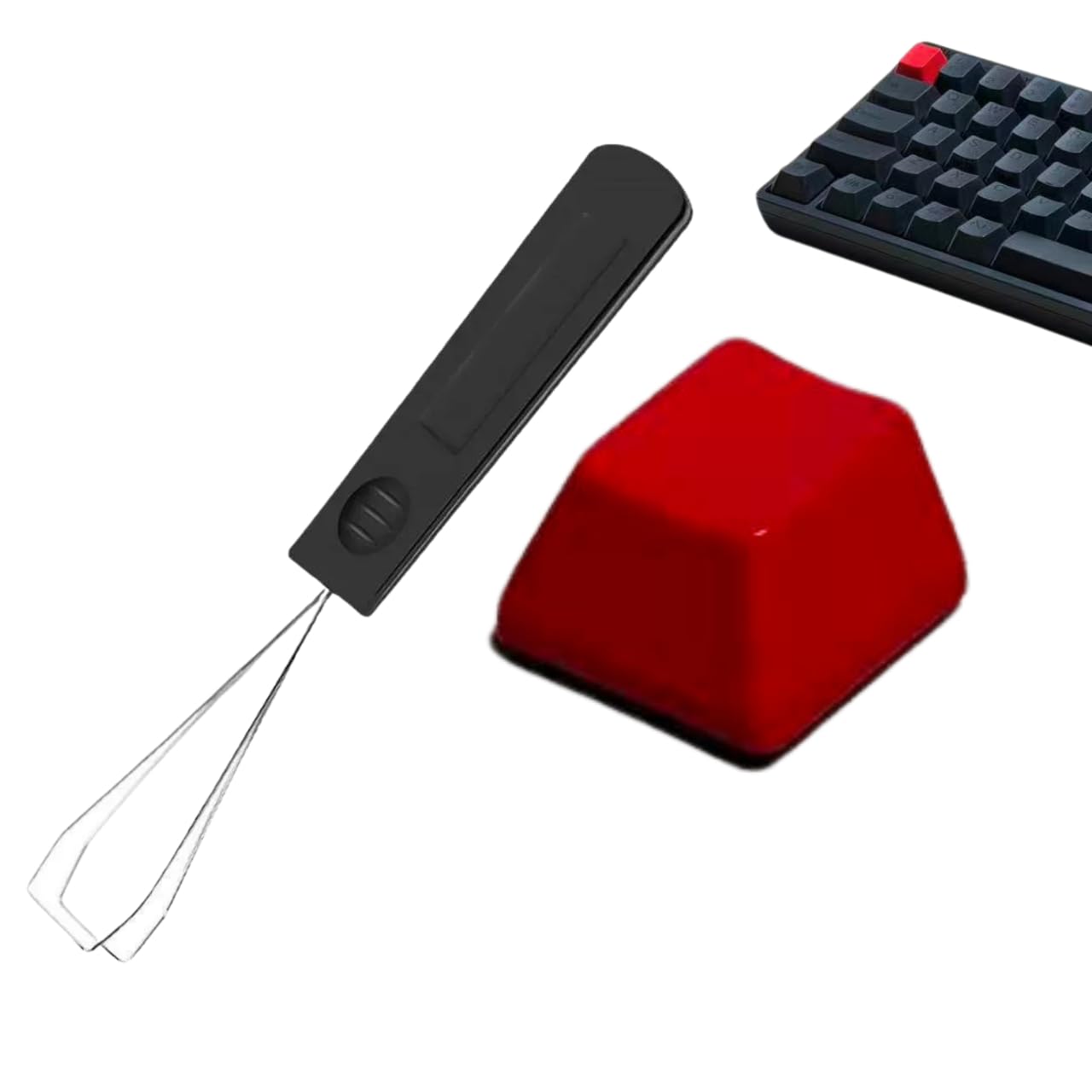 藤倉工房 無刻印カラーキーキャップ HHKB/REALFORCE用 Escキー1個 交換用 Topre軸用 互換性 キープラー付き 東プレ軸用 キートップ バラ売り (赤色)