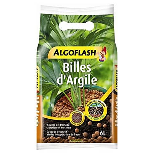 Algoflash Terreau Billes d?Argile Drainage et Aération 6L (Lot de 2 Soit 12L