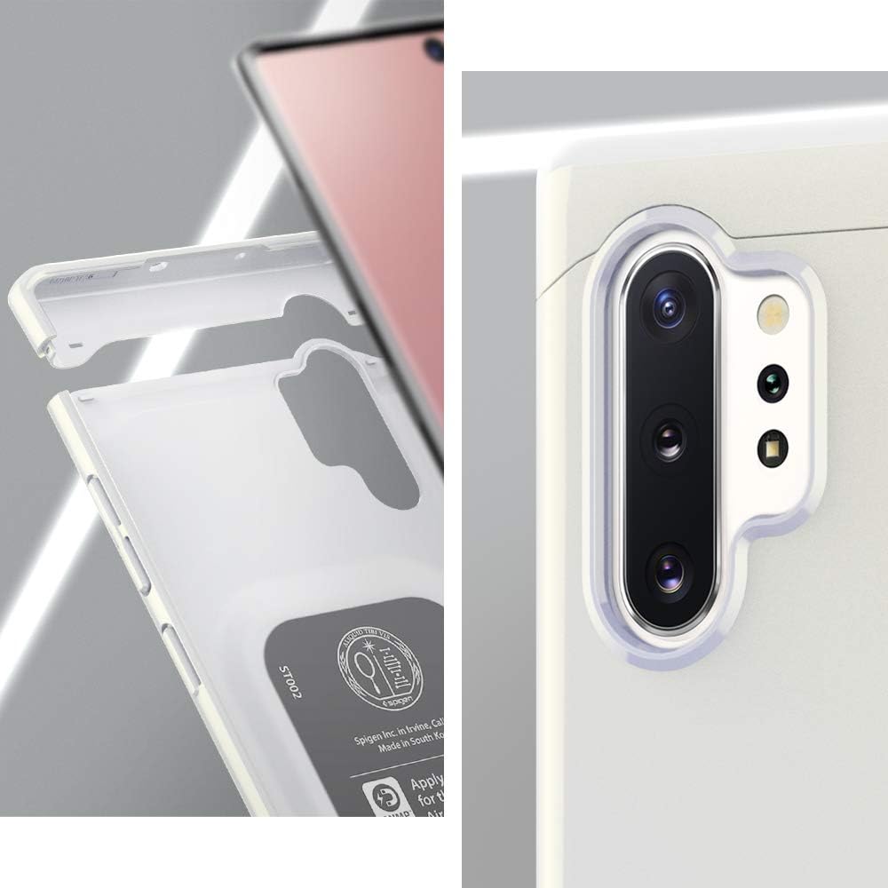 Spigen Thin Fit Classic Designed for Samsung Galaxy Note 10 Plus Case/Galaxy Note 10 Plus 5G Case (2019) - Glow White