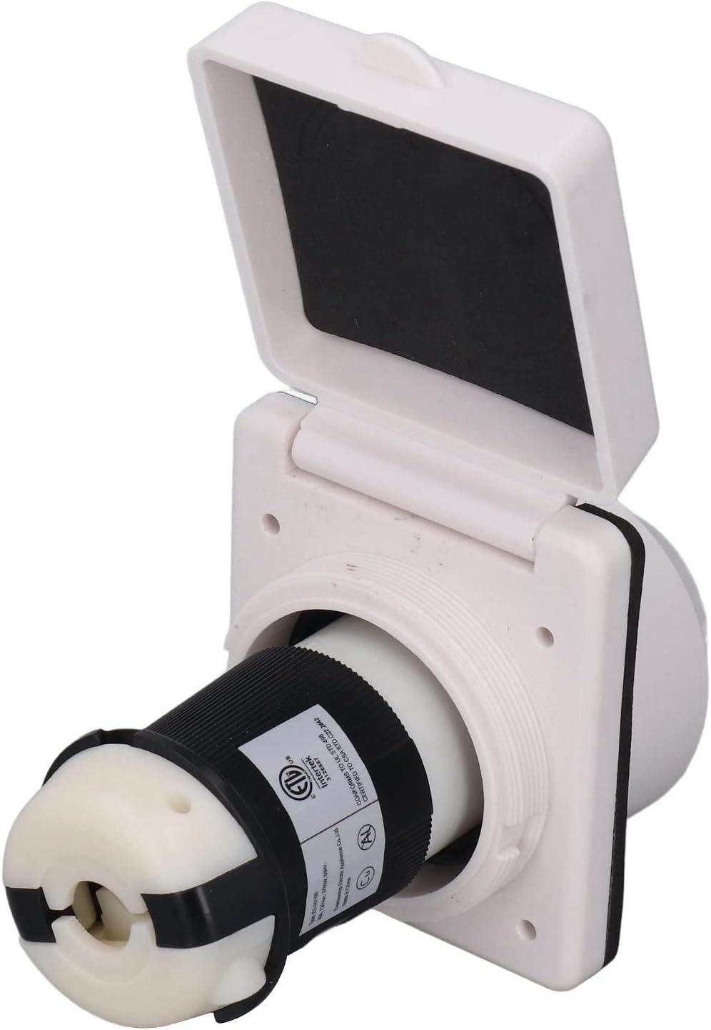 Eujgoov 125V 30 Inlet Female RV Conversion Plug Kit Locking Connector Locking Connector with Weatherproof Cover Boot Kit