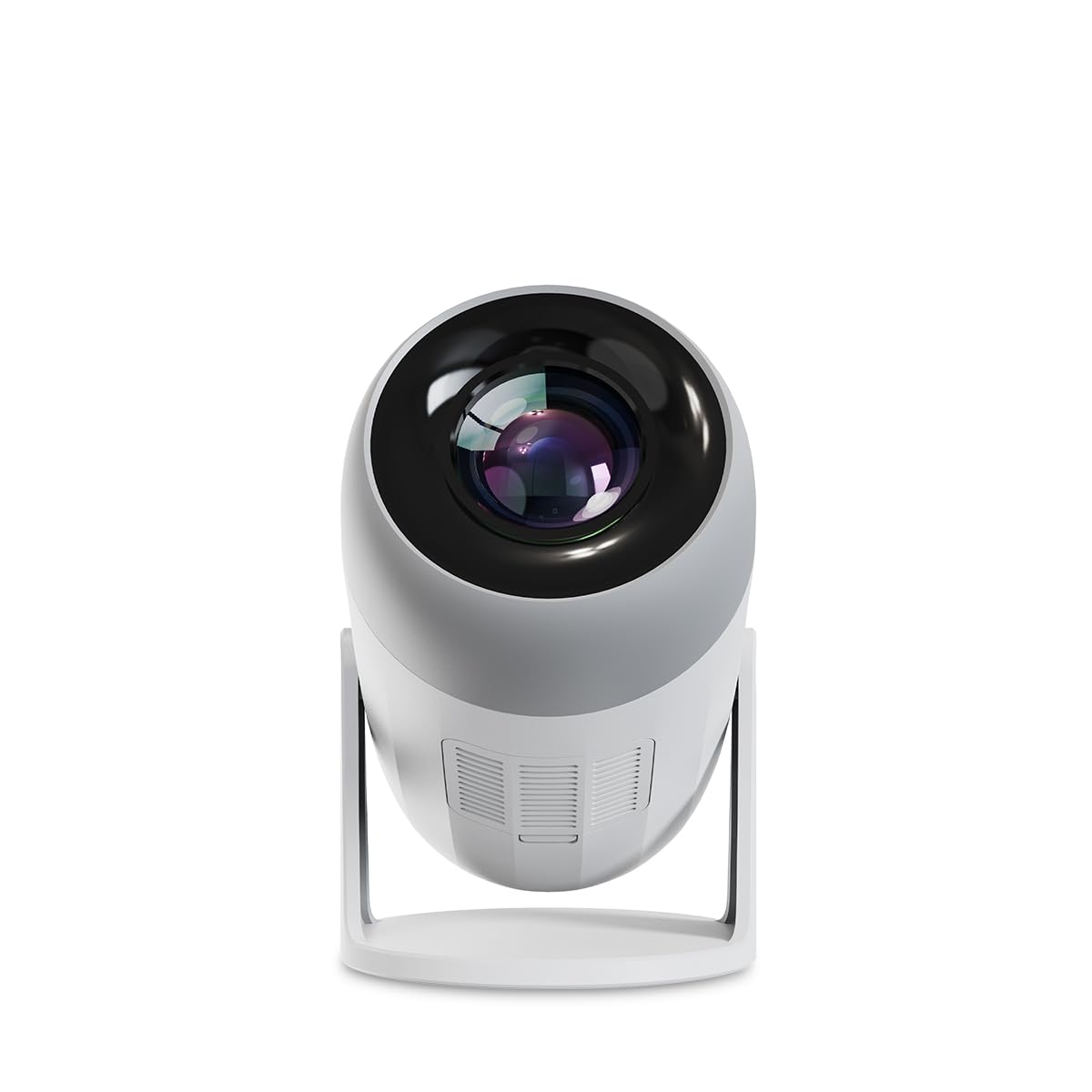 PRIXTON Proyector portátil con WiFi Matisse, 5.800 lúmenes, 200 ANSI lúmenes, Altavoces Integrados, Resolución Full HD 4K LED, Mando a Distancia, 32" a 120", Conexión HDMI/​USB/​AC IN, Color Blanco