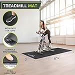 ProsourceFit Treadmill & Exercise Equipment Mats, Folding (7’L x 3’W x ¼”T) High Density PVC Floor Protector - Image 2
