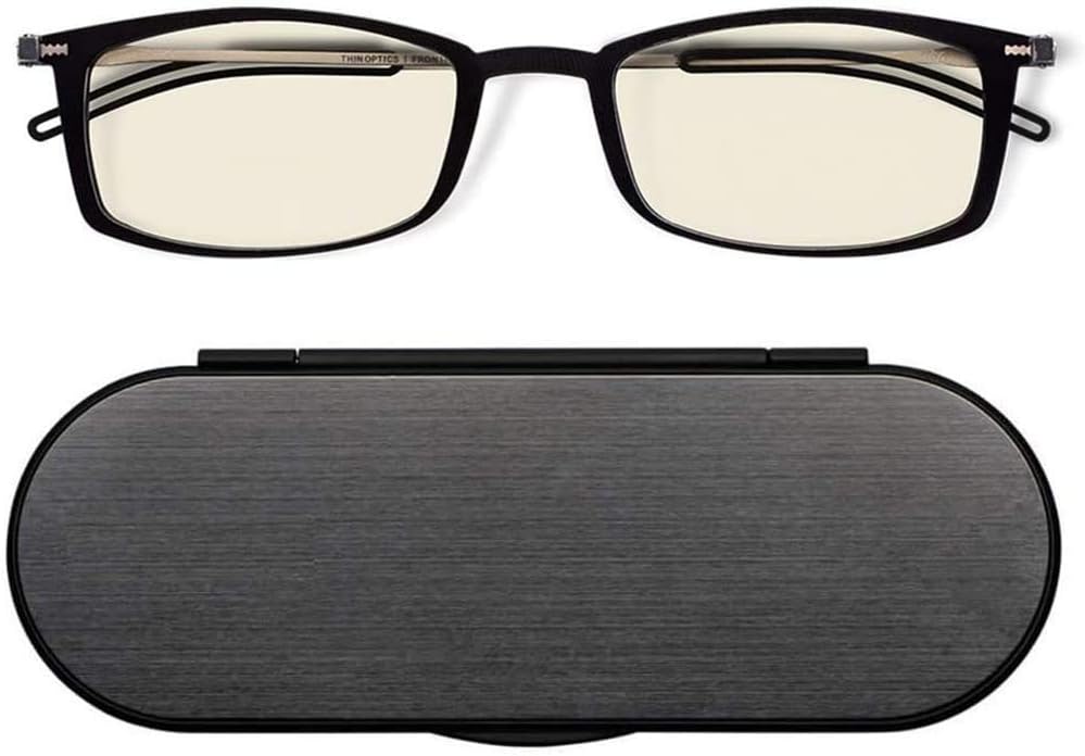 ThinOptics Computer Reading Glasses With Black Frames - Blue Light Blocking Computer Glasses, Unisex for Men and Women Computer Glasses - Image 3