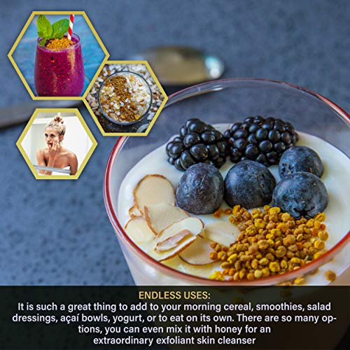 Buzzing with Vitality, Bee Pollen Granules - Your Natural Superfood Powerhouse! 100% Pure, Easily Absorbed, and Ready to Fuel Your Adventures - 10.6 Ounces - Image 5