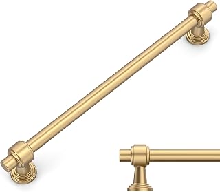 Amerdeco 10 Pack Champagne Bronze Cabinet Pulls 7.5 Inch(192mm) Hole Center Drawer Pulls Cabinet Hardware Kitchen Cabinet Handles for Bathroom Dresser Pulls ZH0069