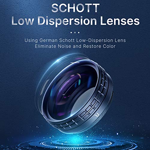 Lente grande angular WL-1 18 mm Lente macro 10X Lente adicional 2 em 1 com pano de limpeza usando a