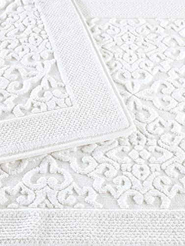 Serviettes de bain douceur coton d'Egee lot de 2 creme cocooning - 2