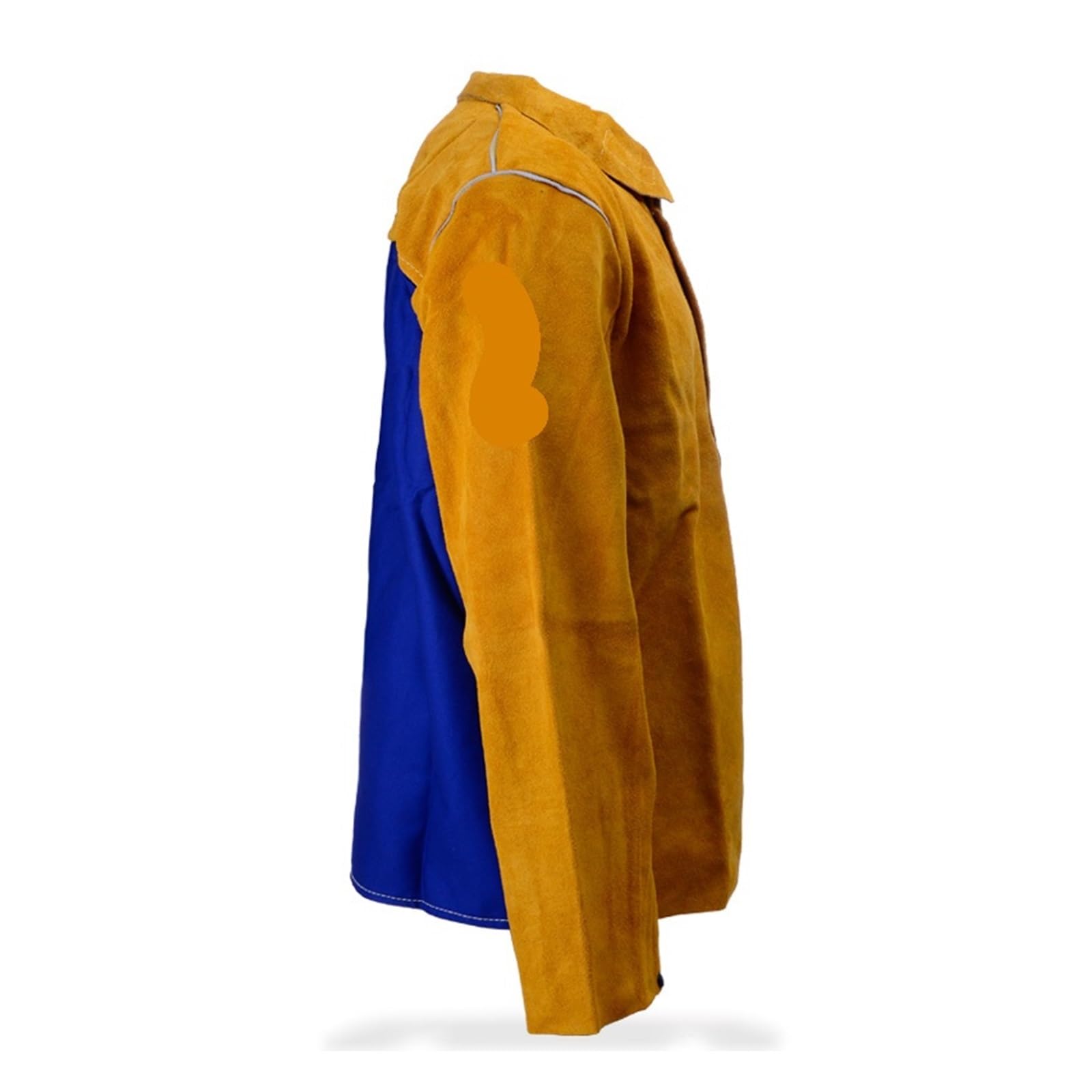 Tablier de soudage en Cuir, résistant au feu, vêtement de Soudeur Ignifuge, Veste Ignifuge, Combinaison de sécurité pour Arc Argon, Coton Fendu (44-2650, L)