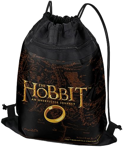 LOGOVISION The Hobbit An Unexpected Journey Logo Drawstring Backpack Sports Bag Sackpack 17
