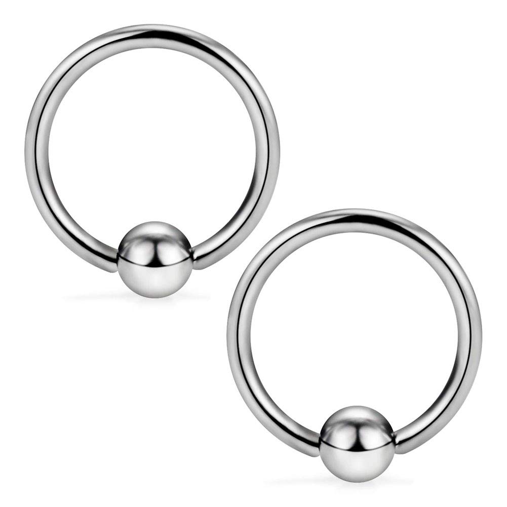 CIZME1 par G23 Titanio cautivo Anillo de Nariz Anillo aro 16G 8/10mm tabique Labio Trago Daith Oreja hélice joyería Piercing