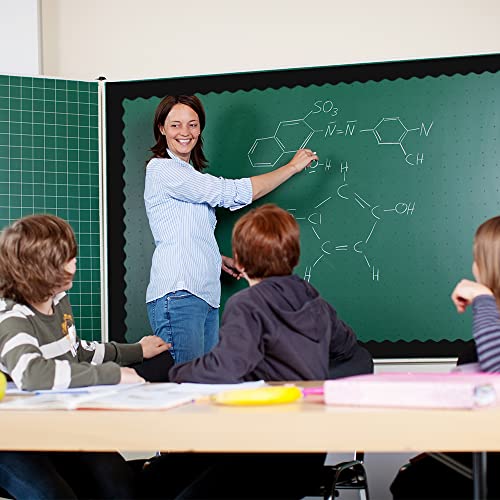 Black Bulletin Borders Stickers, 66 Ft Cclassroom Decoration Borders For Bulletin Board/Black Board/Chalkboard/Whiteboard Trim, Teacher/Student Use For Holiday Classroom/School Decoration #TOP3