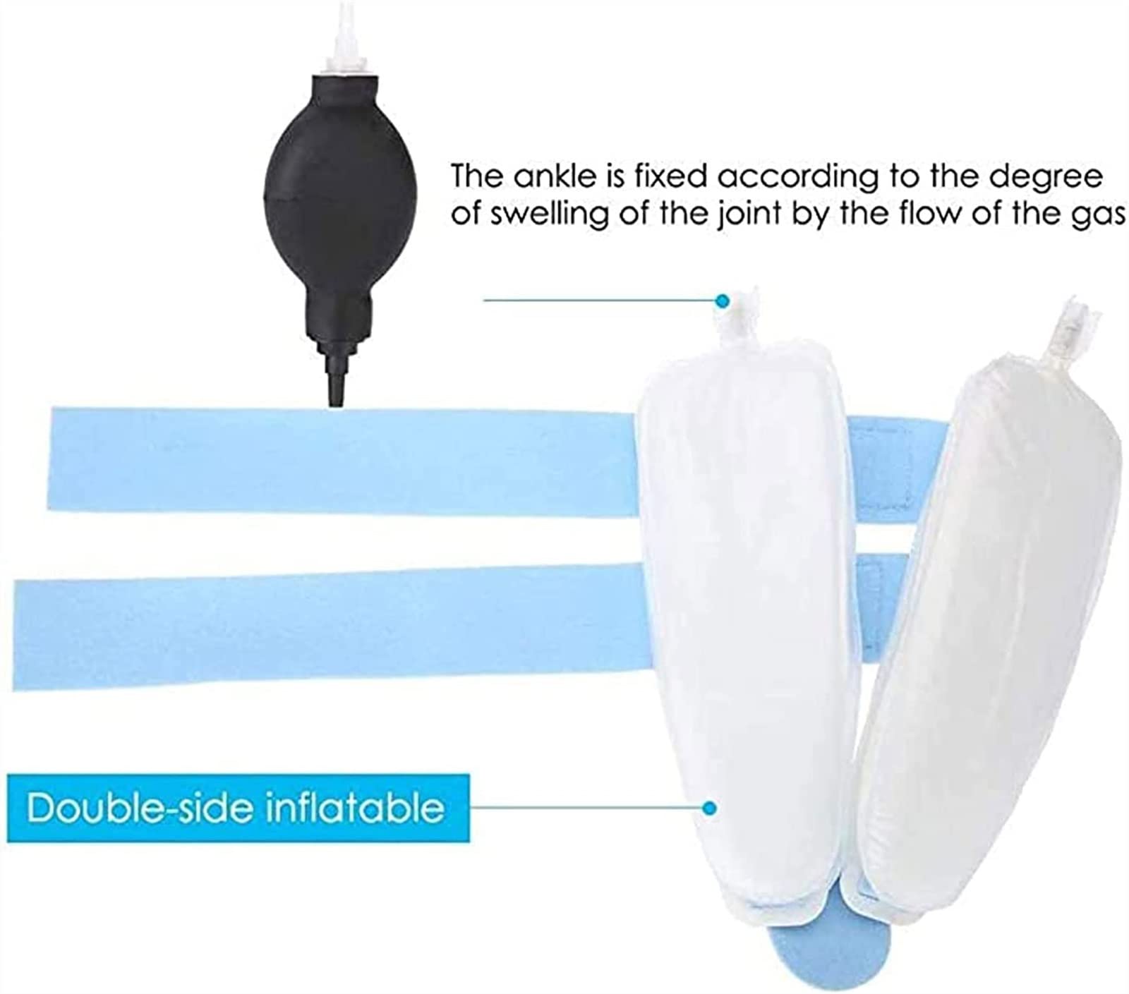 Férula para andador con férula para fracturas cortas, alivio del dolor de pies, soporte para estiramiento de pies, tendinitis de Aquiles, adecuada para hombres y mujeres, soporte de tobillo para amb