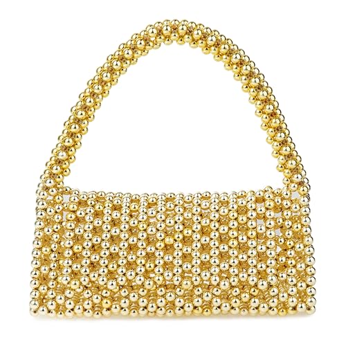 Image of YUSHINY Candy Color Acrylic Beaded Hollow Handbag Evening Clutch Triangle Bags for Wedding Party | Acrylic