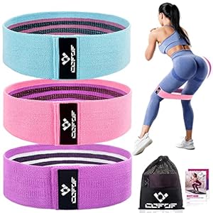 COFOF Resistance Bands Fitnessband, Booty Sport Bands Widerstandsbänder für Hip Beintraining, Krafttraining, Muskelaufbau Yoga[3er Set]