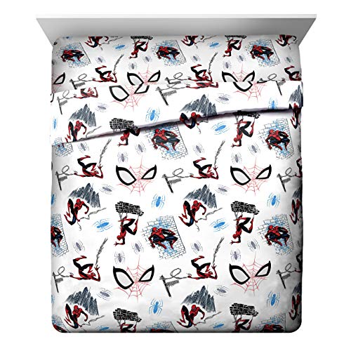 Image of Jay Franco Marvel Spiderman Crawl 5 Piece Queen Bed Set - Includes Reversible Comforter & Sheet Set Bedding - Super Soft Fade Resistant Microfiber (Official Marvel Product)