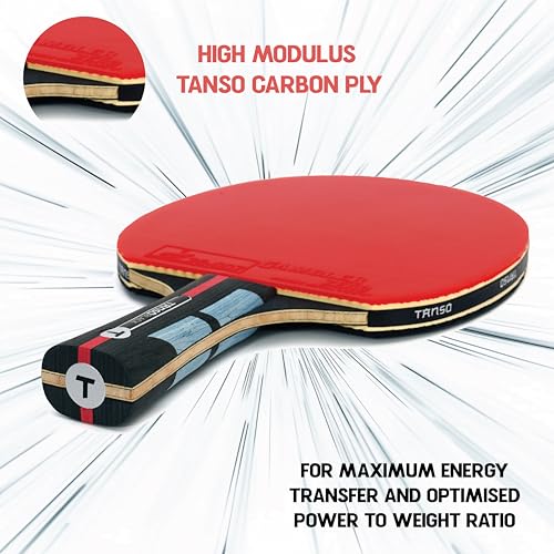 Tanso Black X Blade Table Tennis Racket - Image 3