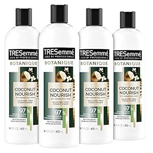 TRESemmé Conditioner Botanique Coconut Nourish 4 Count for Dry Hair And Damaged Hair 92% Natural Derived Ingredients with Professional Performance 16 oz