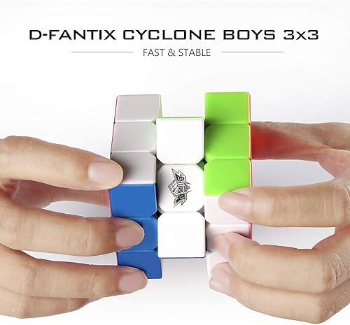 Miniatura 5 de D-FantiX Cyclone Boys Cubo mágico de velocidad 3 x 3 x 3 sin adhesivos 22 in