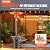 VEVOR Patio Heater for Outdoor Use, 50000BTU Propane Heater Tall Hammered With Round Table Design, Metal Burner and Wheels, Outdoor Patio Flame Heater for Patio, Party, Backyard, Garden, Silver Gray
