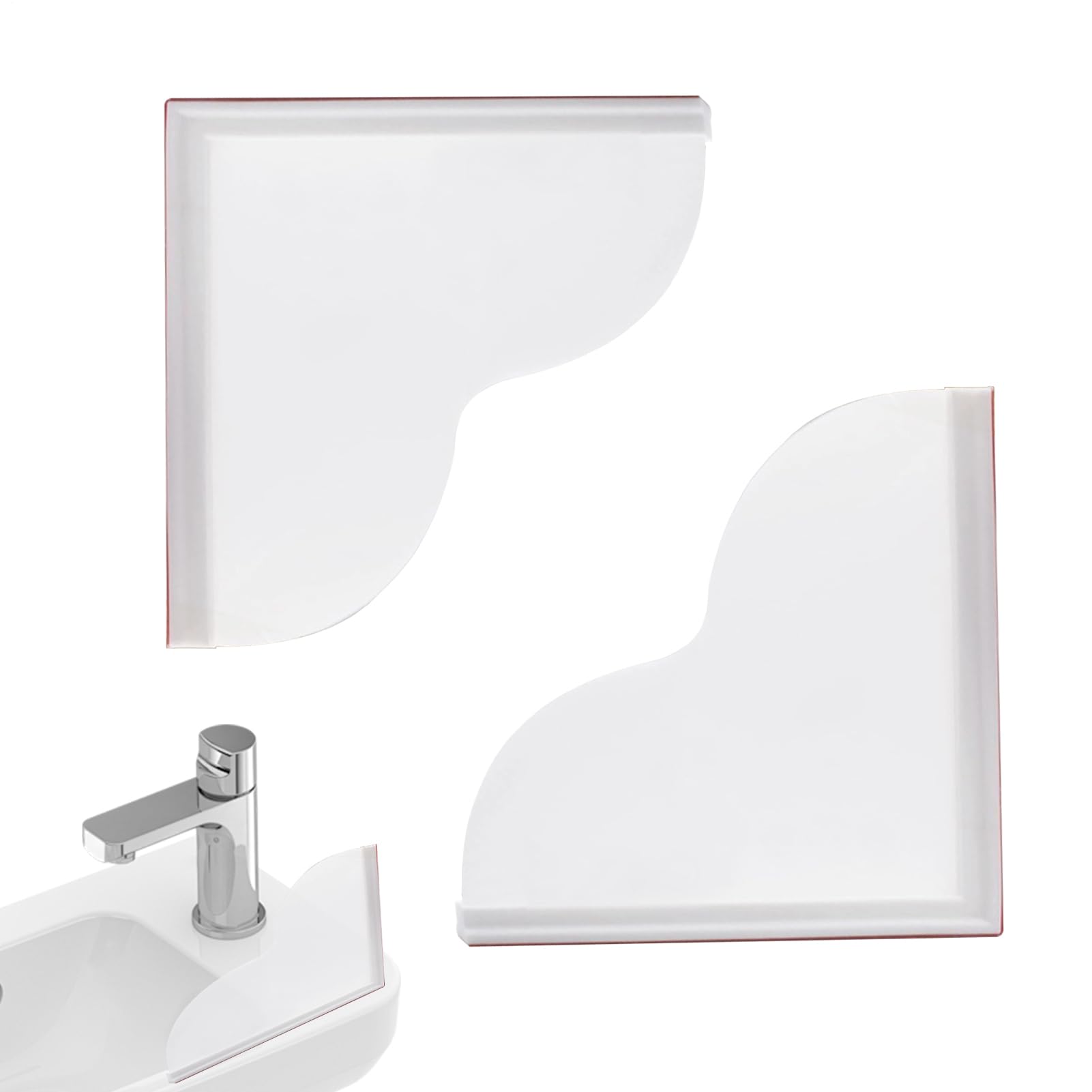 Pare-douche anti-éclaboussures lot de 2 barrières amovibles de 9.25x9.25 pouces pour salle de bain