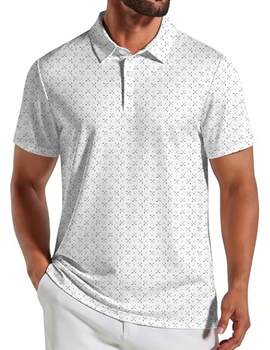 COOFANDY Men's Golf Polo Shirts Short Sleeve Quick Dry Performance