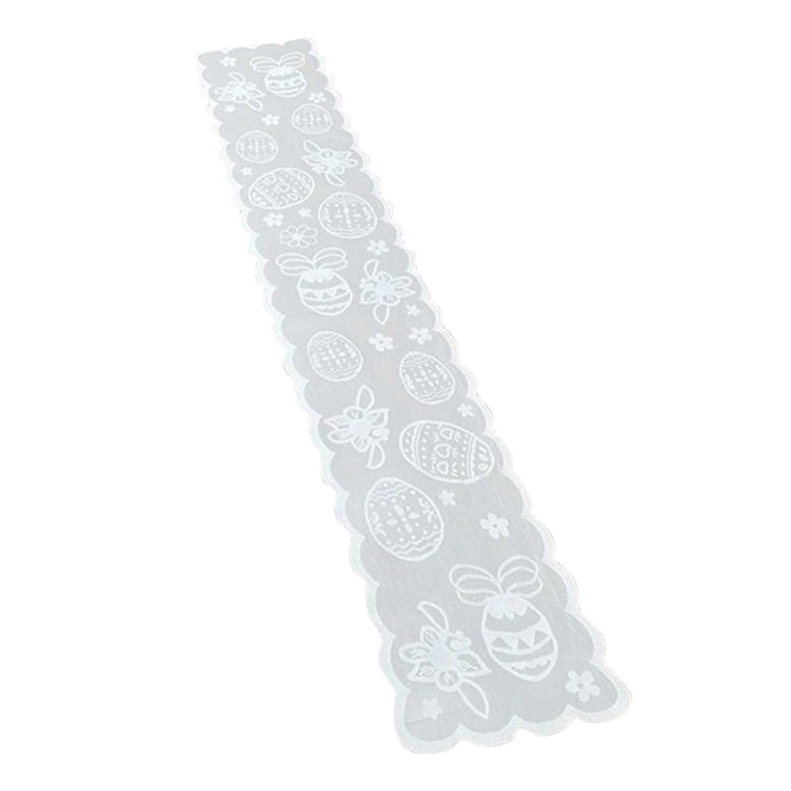 MERISHOPP™ Easter Table Runners Dresser Scarf for Party Supplies Indoor Outdoor Kitchen White