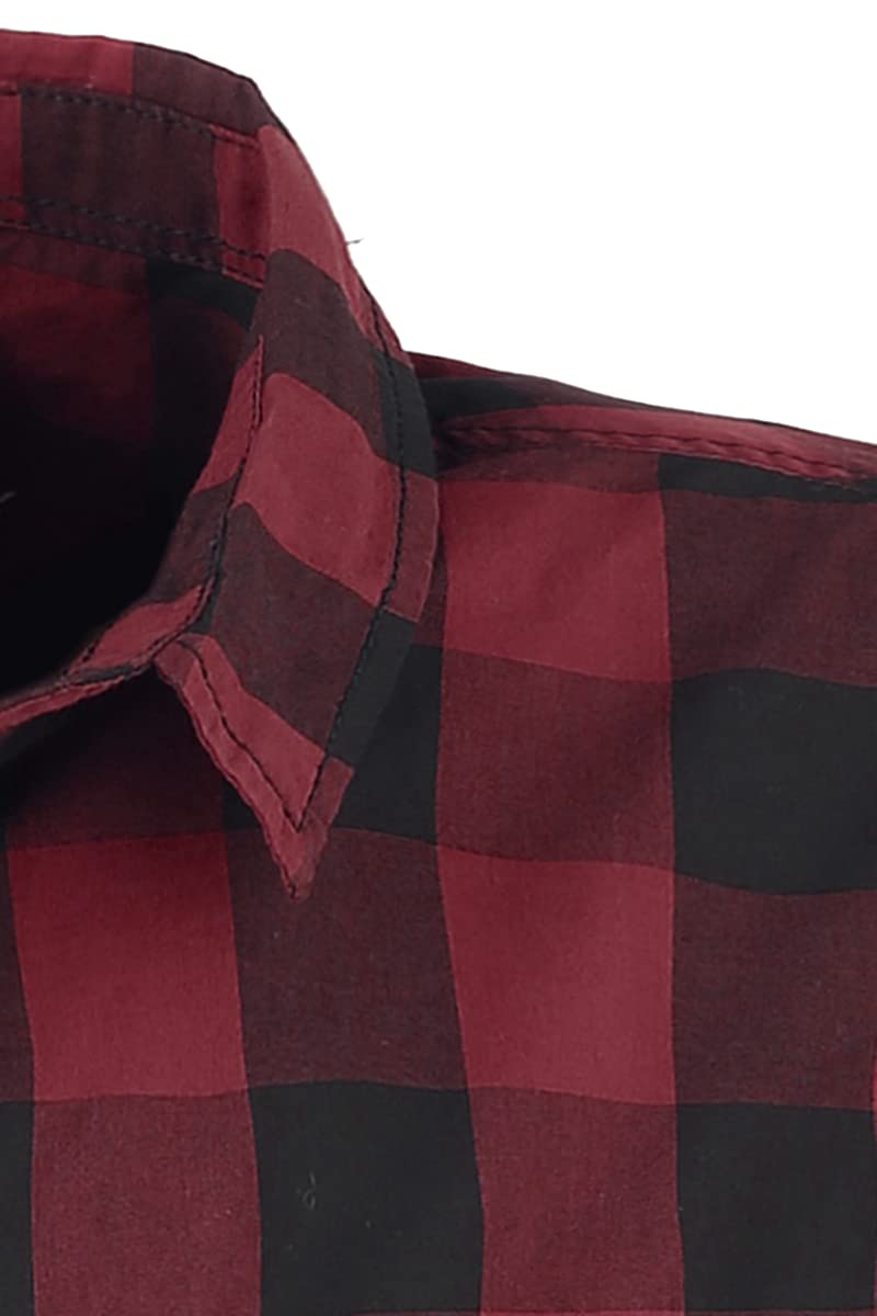 Brandit Roadstar Uomo Camicia Maniche Corte nero/rosso Regular