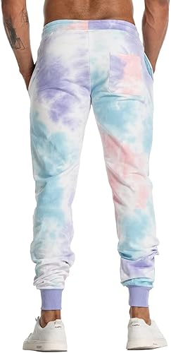 Miniatura 3 de AIMPACT Pantalones deportivos casuales para hombre teñido anudado con bolsillos