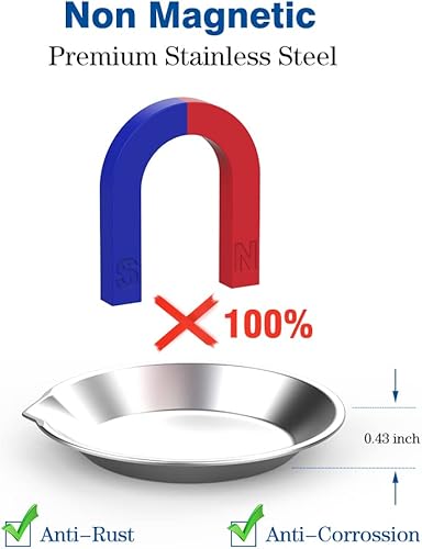 Miniatura 4 de DIYESMART 24 bandejas de paleta de pintura de acero inoxidable (8 piezas sin boquilla de vertido) y 8 cuentagotas de 0.11 fl oz, uso versátil para